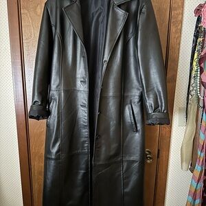 Leather coat